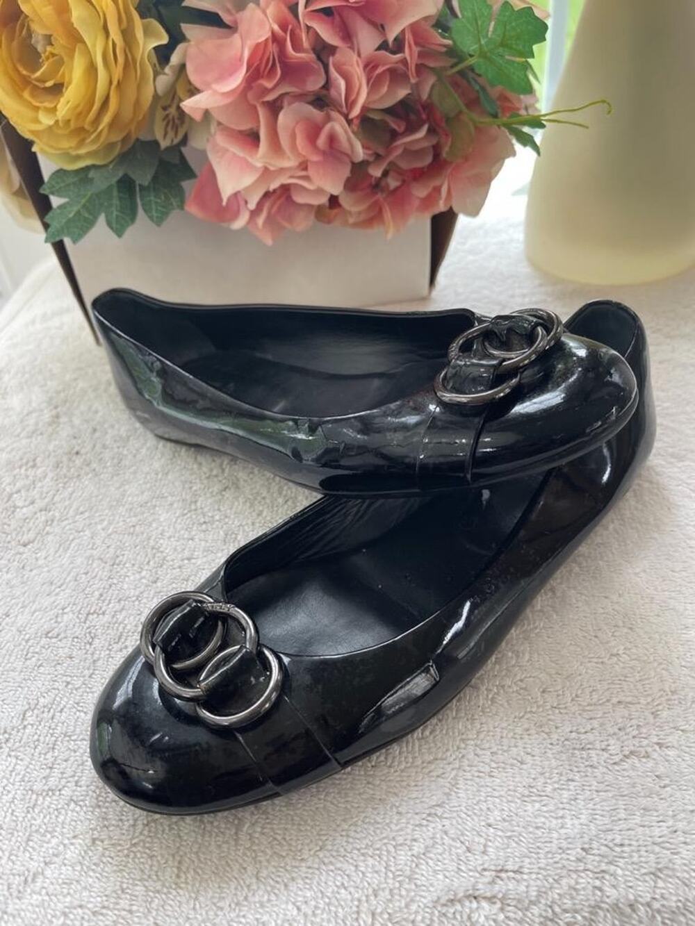 Bally ABBIE patent leather flat shoe size 39.5 US 9.5 (sh900